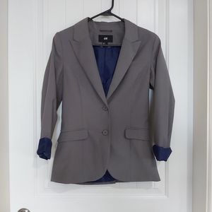 H&M BLUE/ GRAY BLAZER
